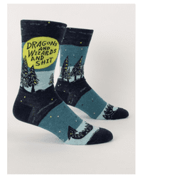 Dragons And Wizards And Shit Men's Socks