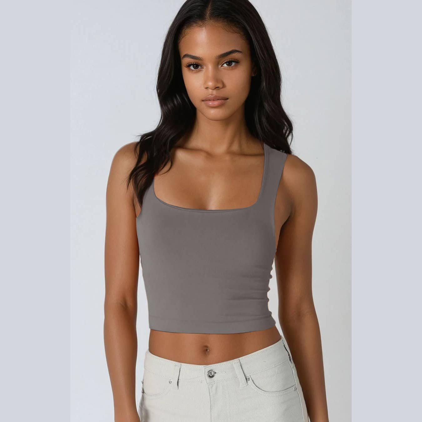 Clean Line Square Neck Top