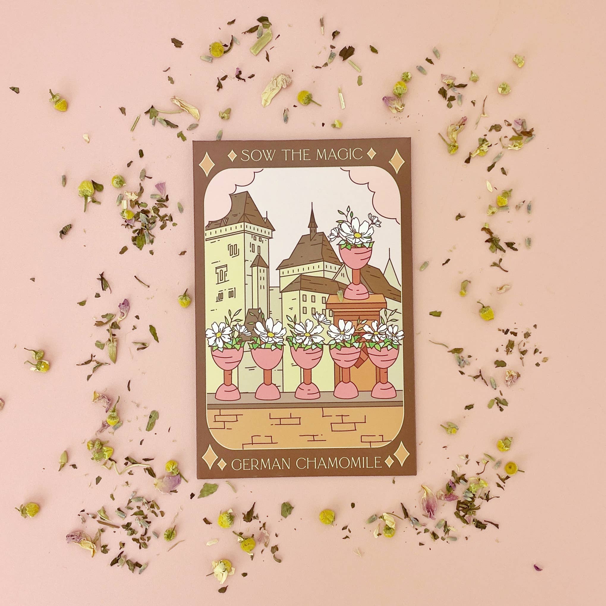 German Chamomile Tarot Garden + Gift Seed Packet - Thumbnail 5