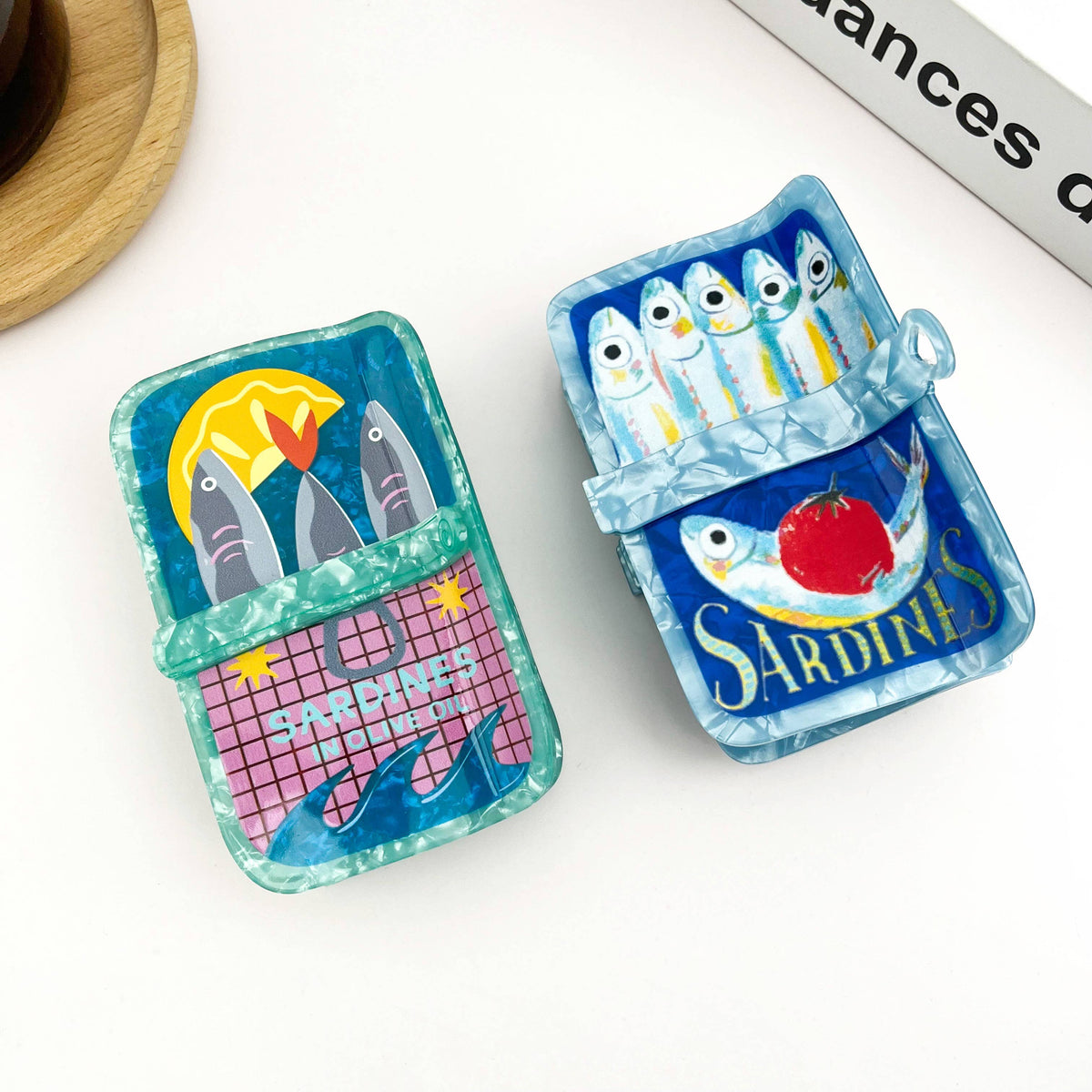 Sardine Can Hair Claw Clip, Creative Fish Tin Hair Clip - The Feral Market