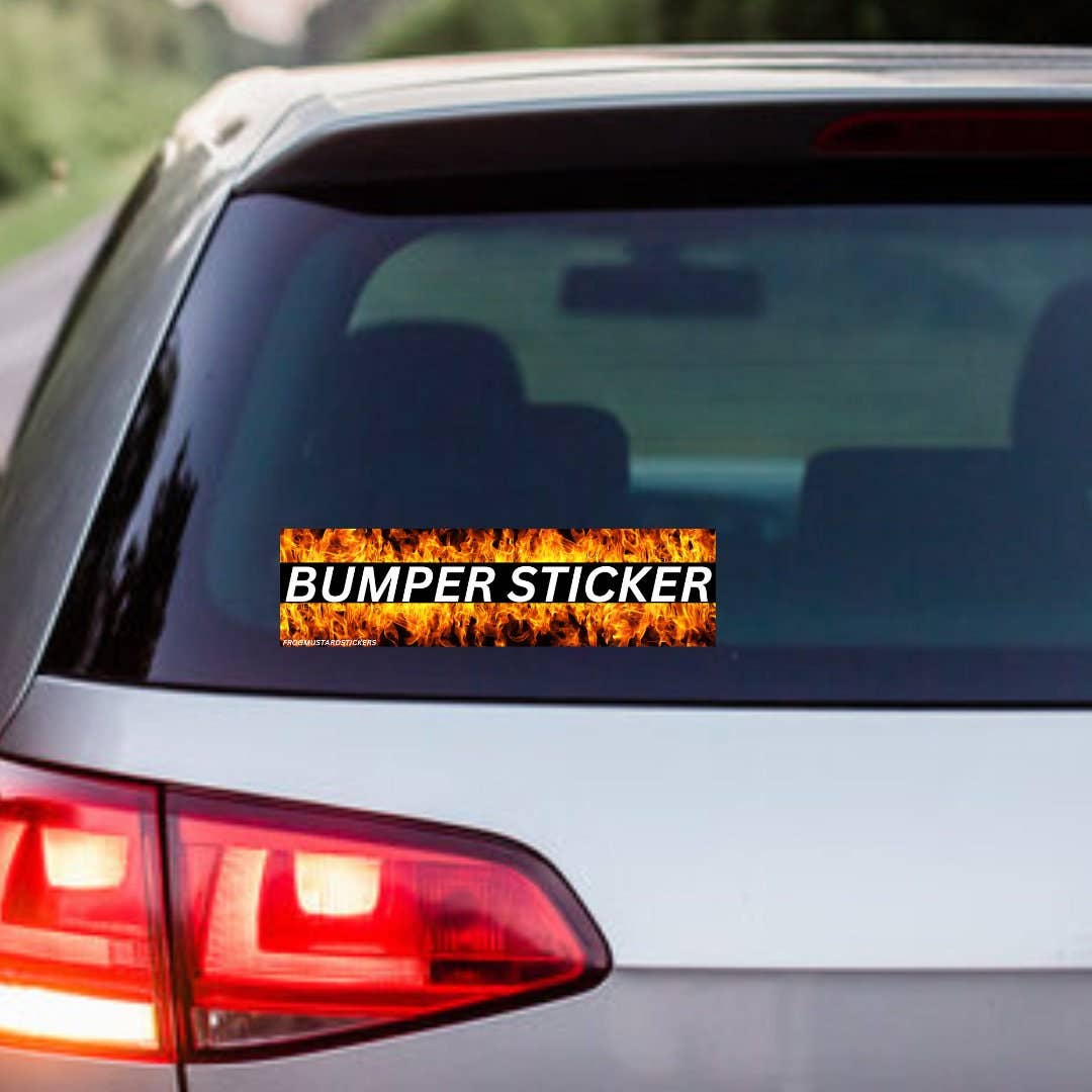 FLAMING BUMPER STICKER - The Feral Market