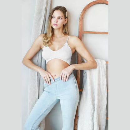 Ribbed Triangle Bralette