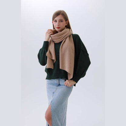 Solid Woven Bias-Cut Scarf - The Feral Market