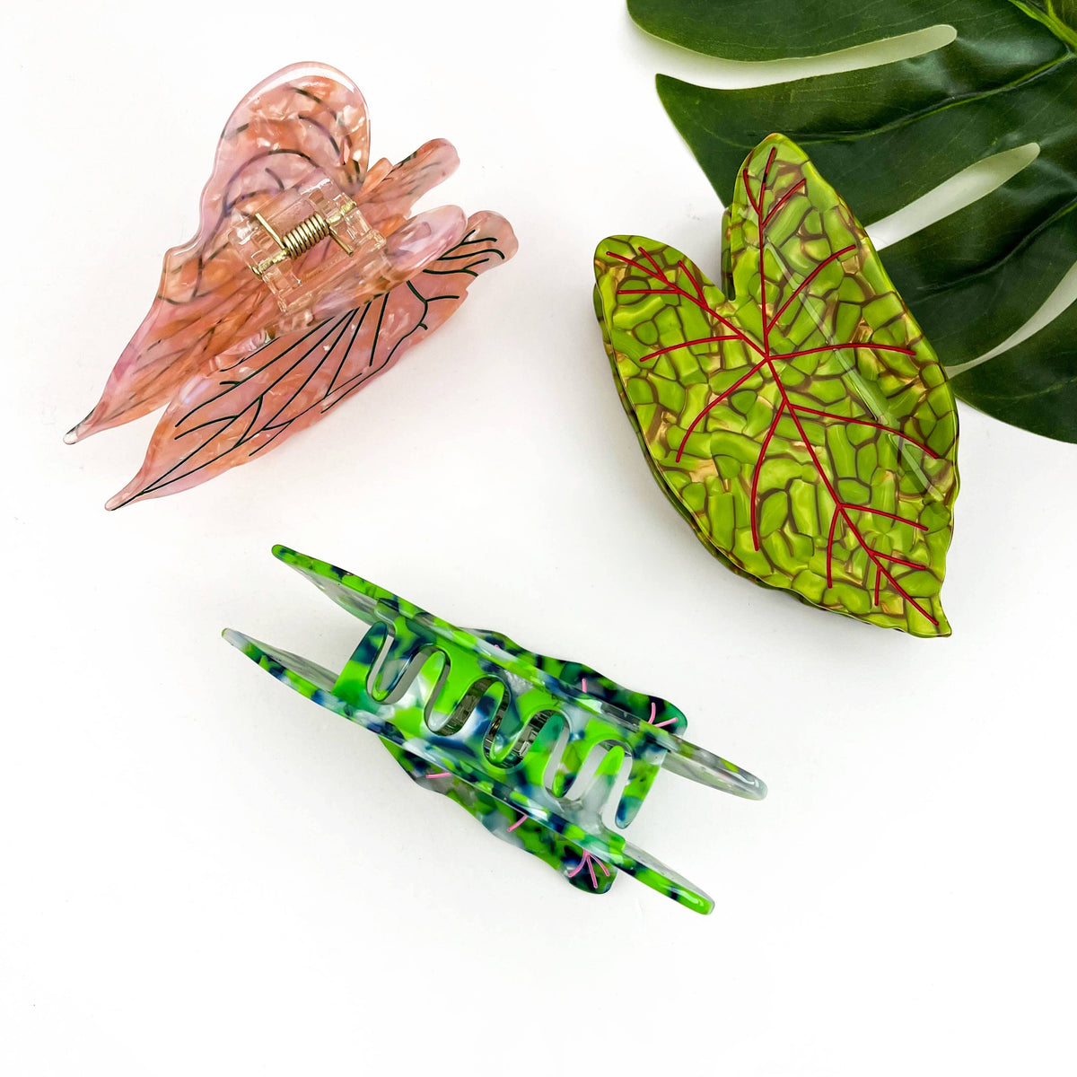 Lotus Leaf Hair Claw Clip, Elegant Acetate Leaf Hair Clip - The Feral Market