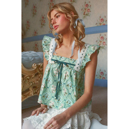 Floral Smocked Babydoll Top