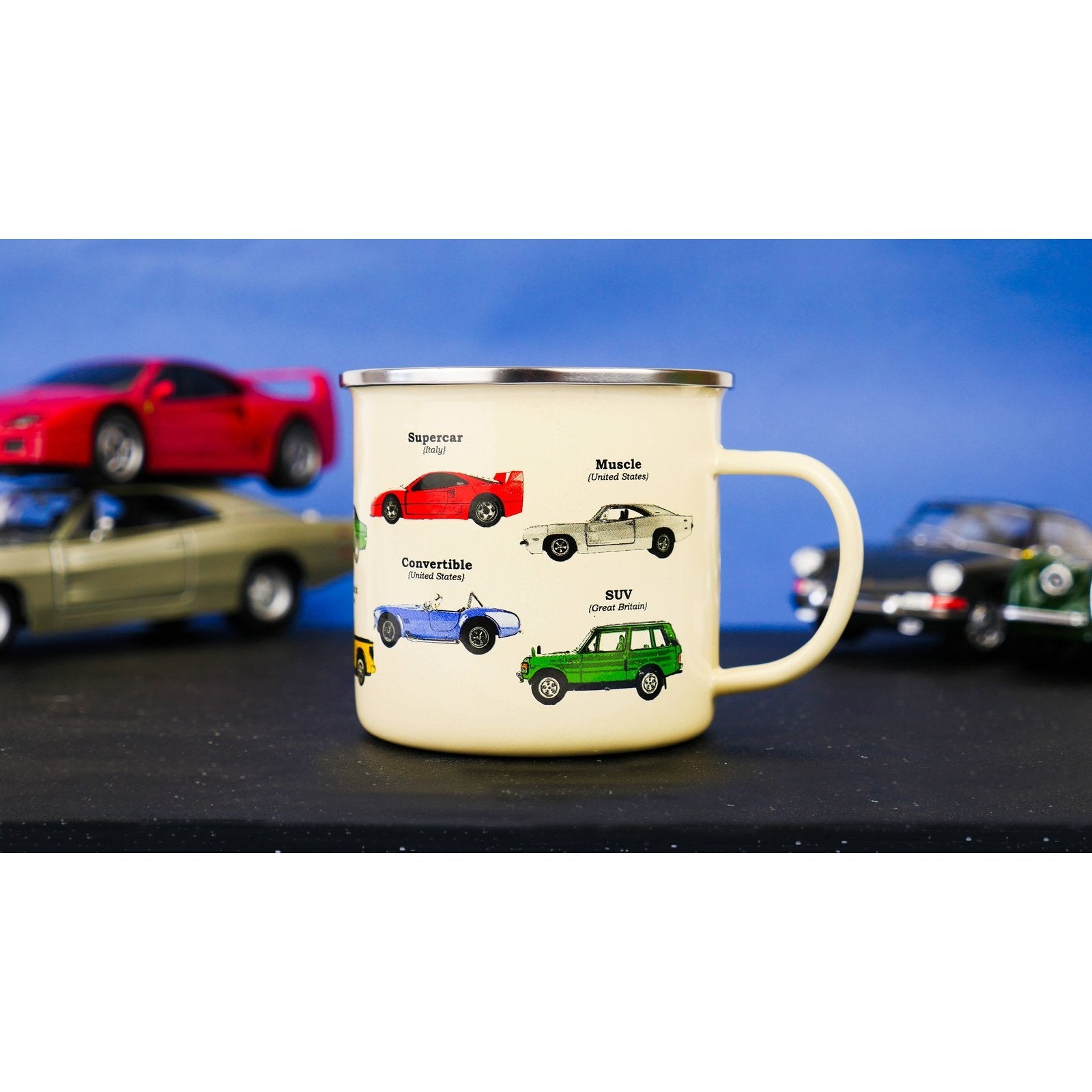 Car Ecologie Enamel Mug - Thumbnail 3