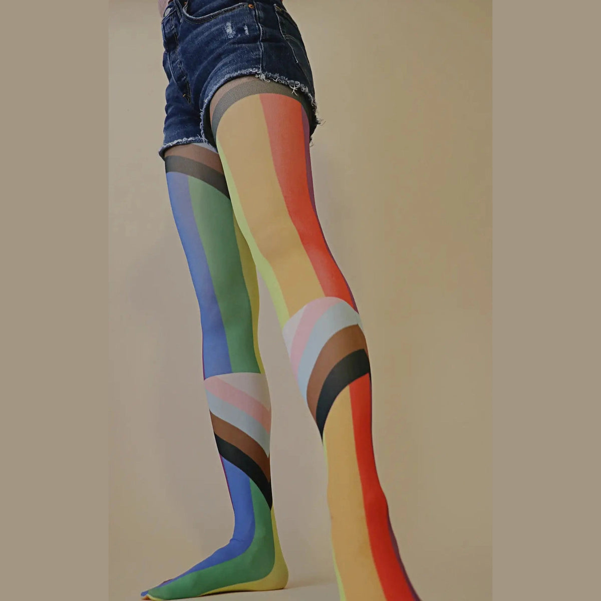 Rainbow Pride LGBTQ Printed Tights - The Feral Market