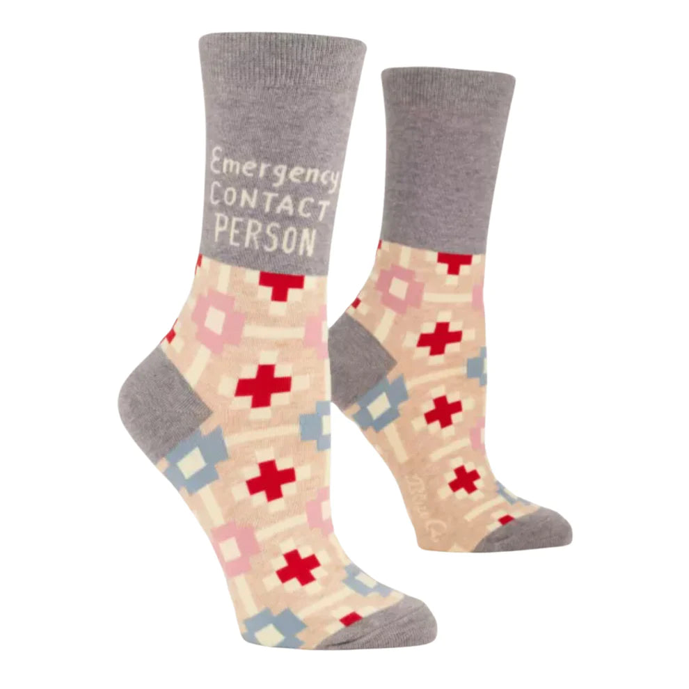 Emergency Contact Crew Socks