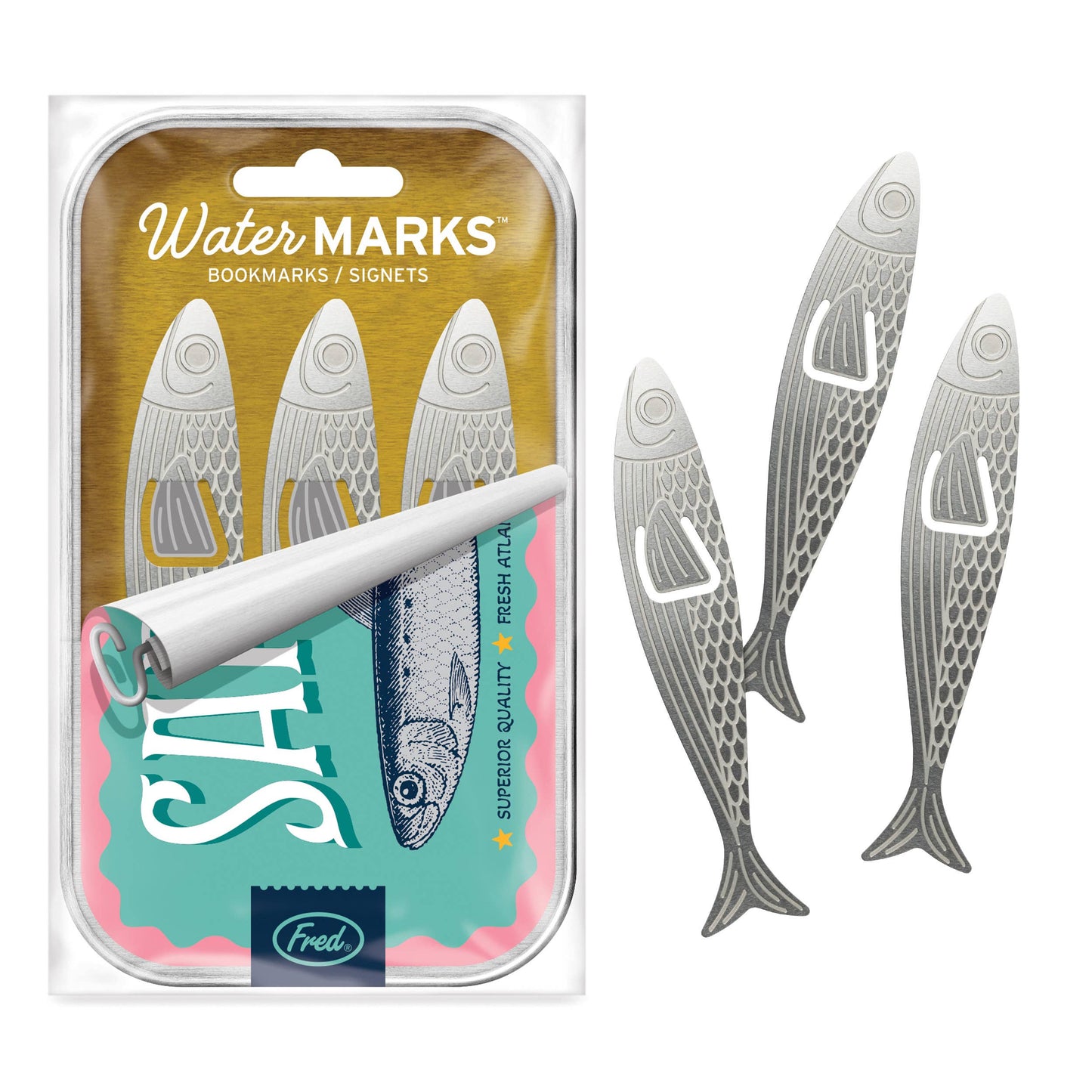 WATER MARKS - Sardine Bookmarks, Set of 3 - The Feral Market