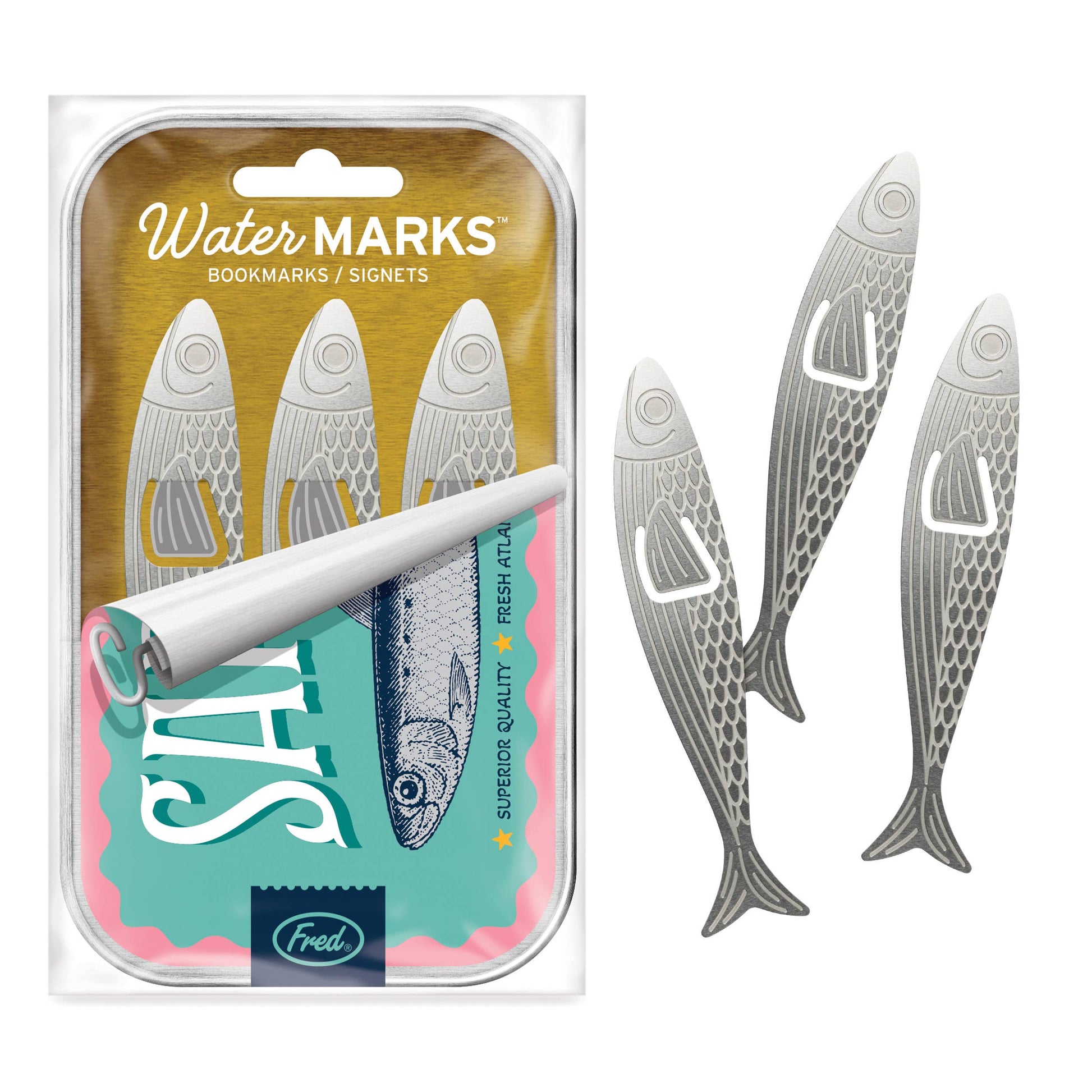 WATER MARKS - Sardine Bookmarks, Set of 3 - The Feral Market