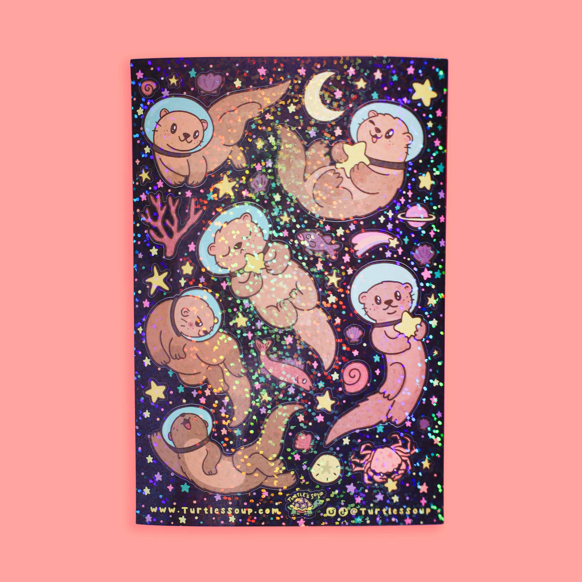 Otter This World Space Vinyl Sticker Sheet - The Feral Market
