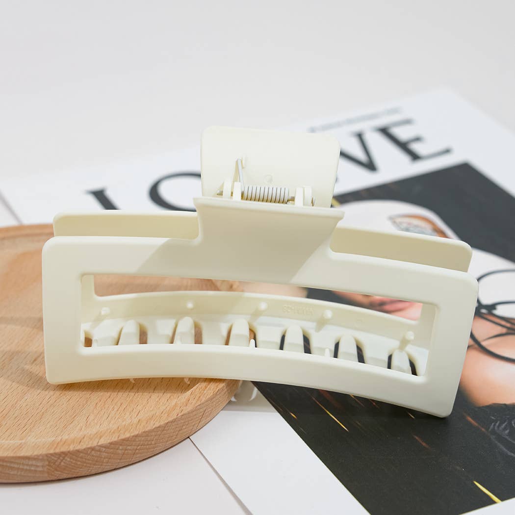 5.11'' Extra Large Matte Rectangle Hair Claw Clip