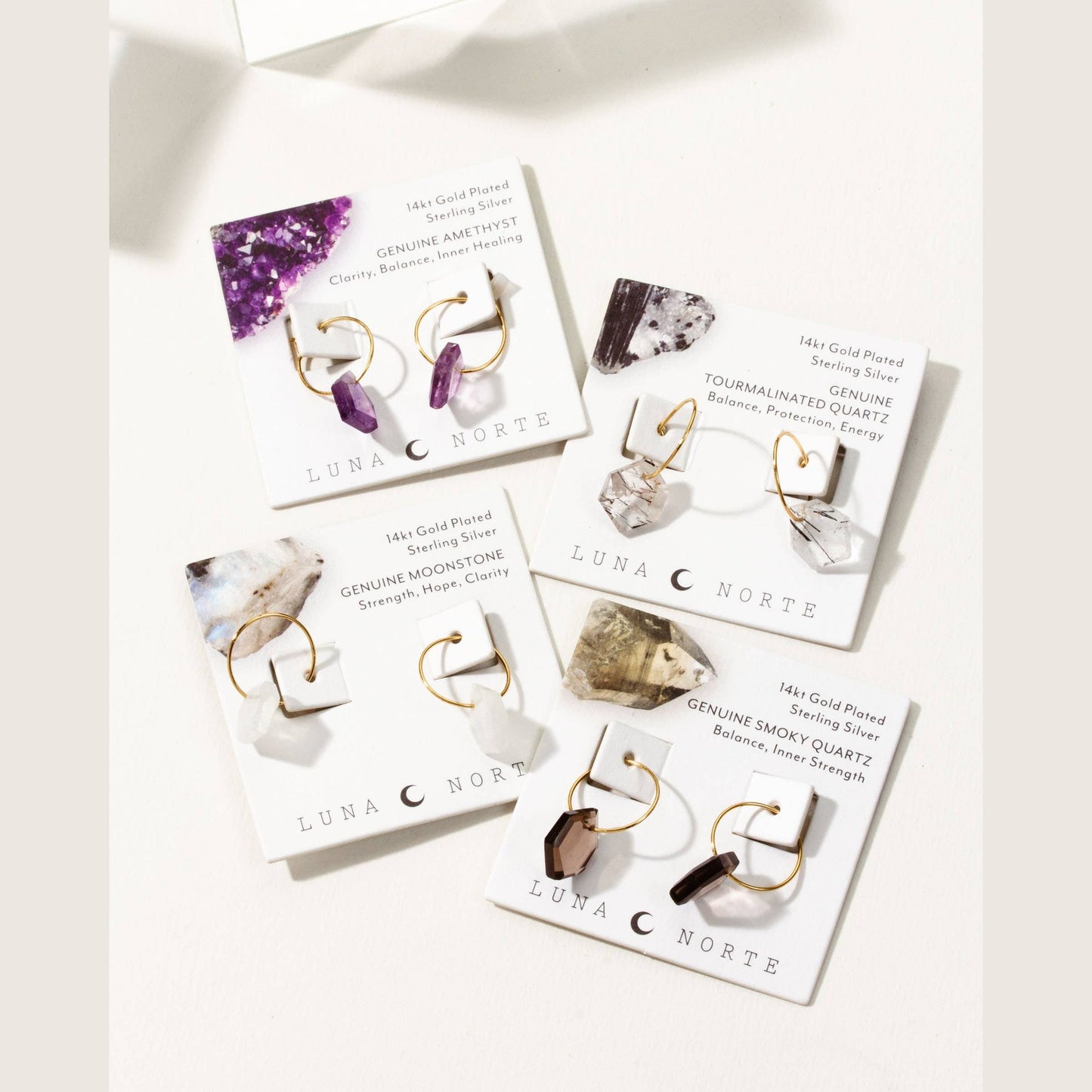 14Kt Sterling Silver Geometry Mini Hoop Earrings-Labradorite