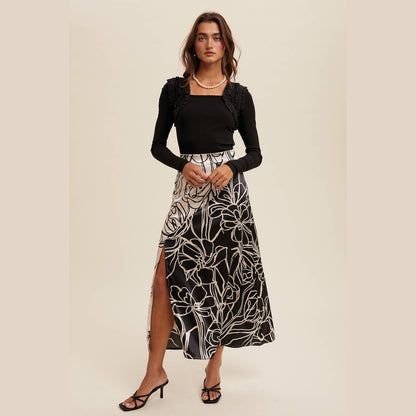 Square Neck Ruffle Accent Top - The Feral Market