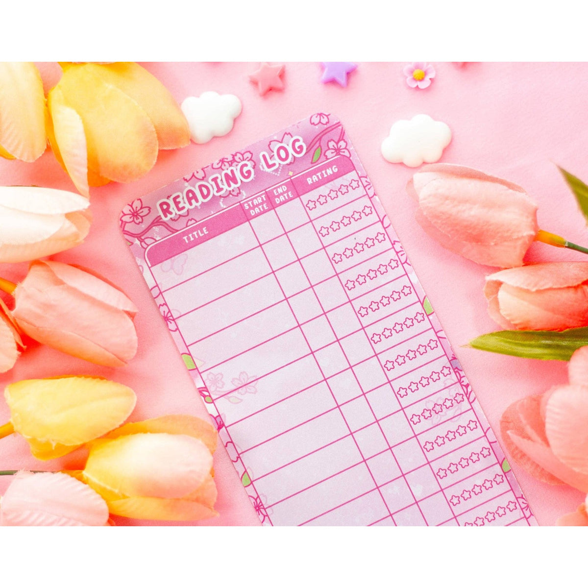 Sakura Reading Log Bookmark