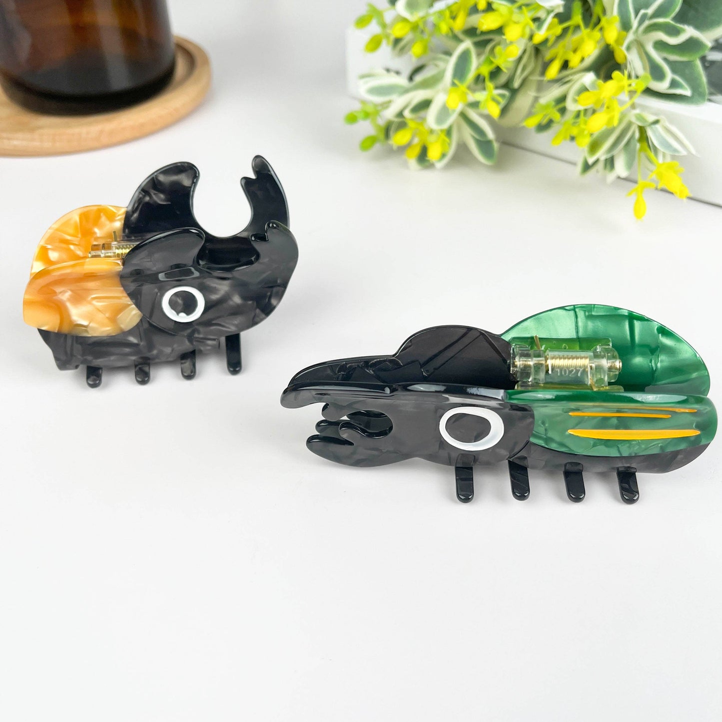 Beetle Acetate Claw Clip, Insect Hair Clip