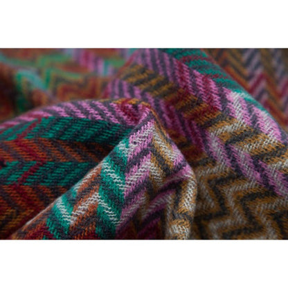 Plaid Ruana Multi-Colored Kimono shawl With Tassel Detail