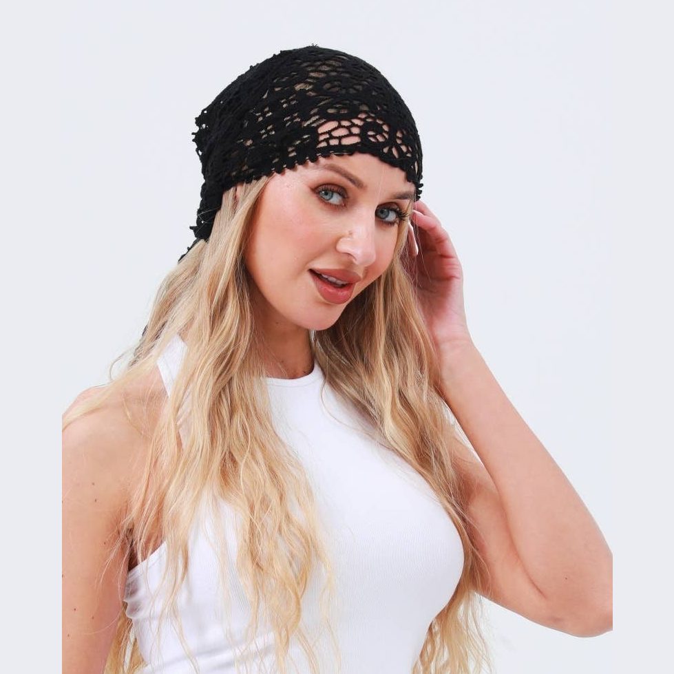 Crochet Bandana Shawl – Soft Cotton Summer Wrap - The Feral Market
