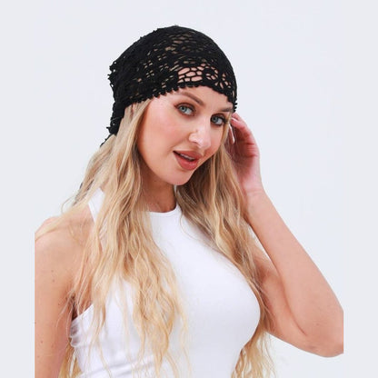 Crochet Bandana Shawl – Soft Cotton Summer Wrap - The Feral Market