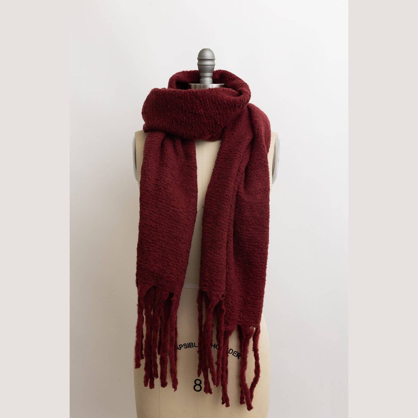 Cozy Knit Scarf with Tassels