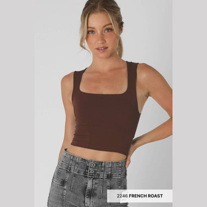 Clean Line Square Neck Top