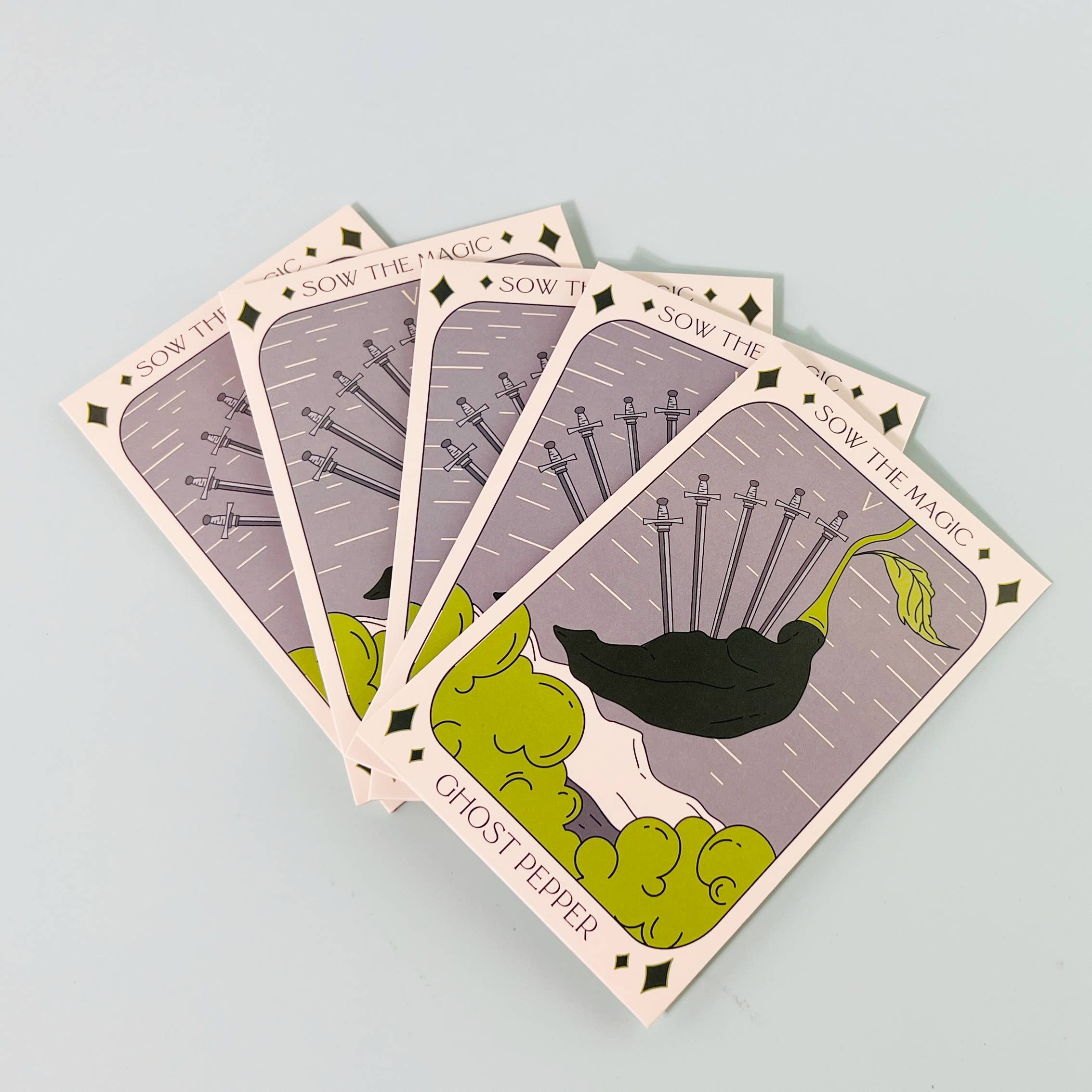 Ghost Pepper Tarot Garden + Gift Seed Packet - Thumbnail 4