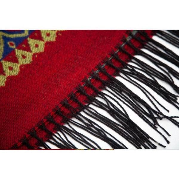 Heart crochet faux wool hooded sweater ruana wrap shawl