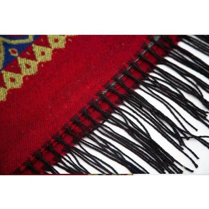 Heart crochet faux wool hooded sweater ruana wrap shawl