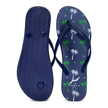 Norty Womens EVA Flip Flop Sandal Palm Tree
