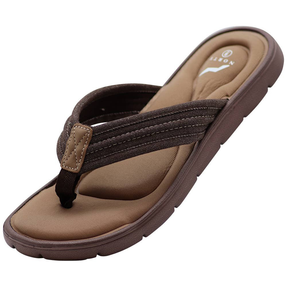 Norty MENS 13-15 MEM FOAM SANDAL BROWN