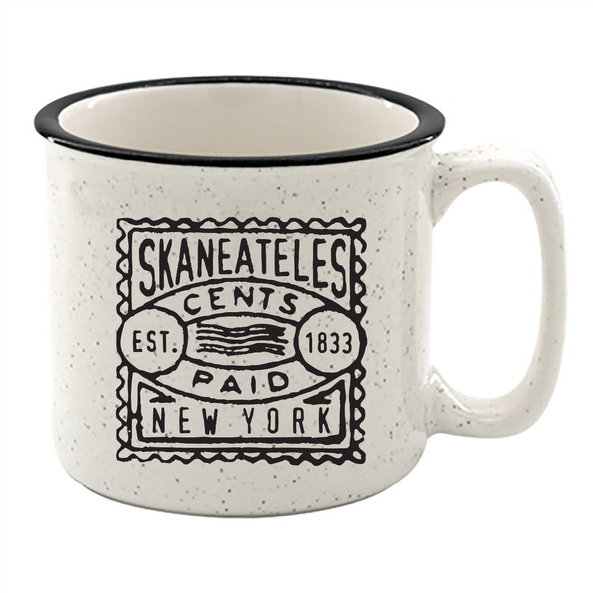 18oz Vintage Style Postage Stamp Custom Printed Mug Camper