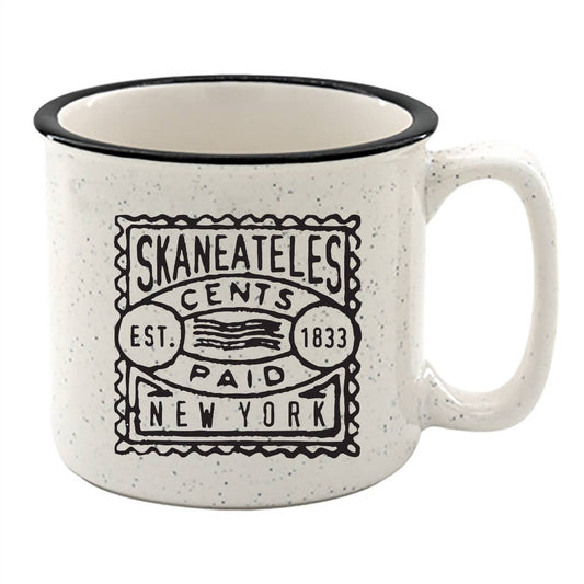 18oz Vintage Style Postage Stamp Custom Printed Mug Camper