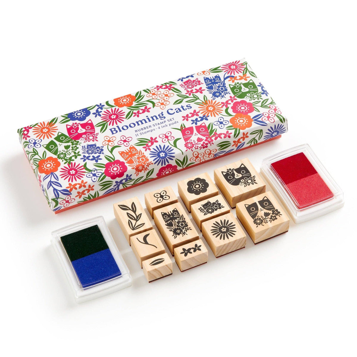Blooming Cats Rubber Stamp Set - The Feral Market