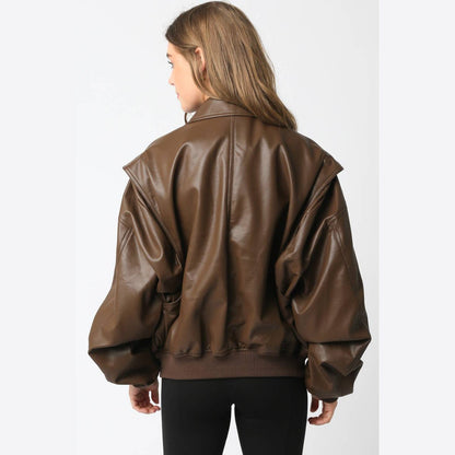 Kaylee Pu Bomber Jacket - The Feral Market