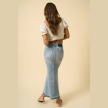 Mermaid Maxi Denim Skirt - The Feral Market
