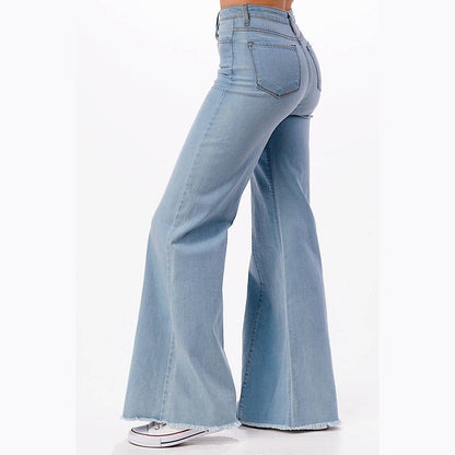 Lunaria Front Seam Wide Leg Denim Jeans