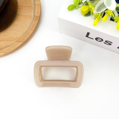 Square Thickened Hair Clip, Brown Series Claw Clip