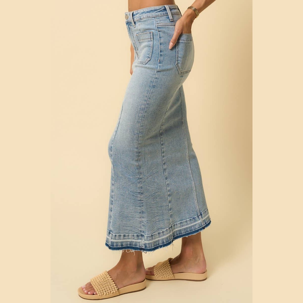 Mermaid Maxi Denim Skirt - The Feral Market