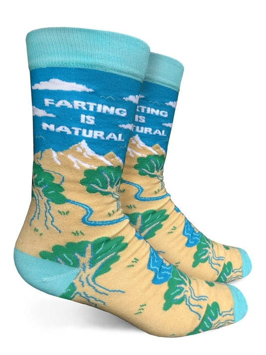 Farting is Natural Mens Crew Socks