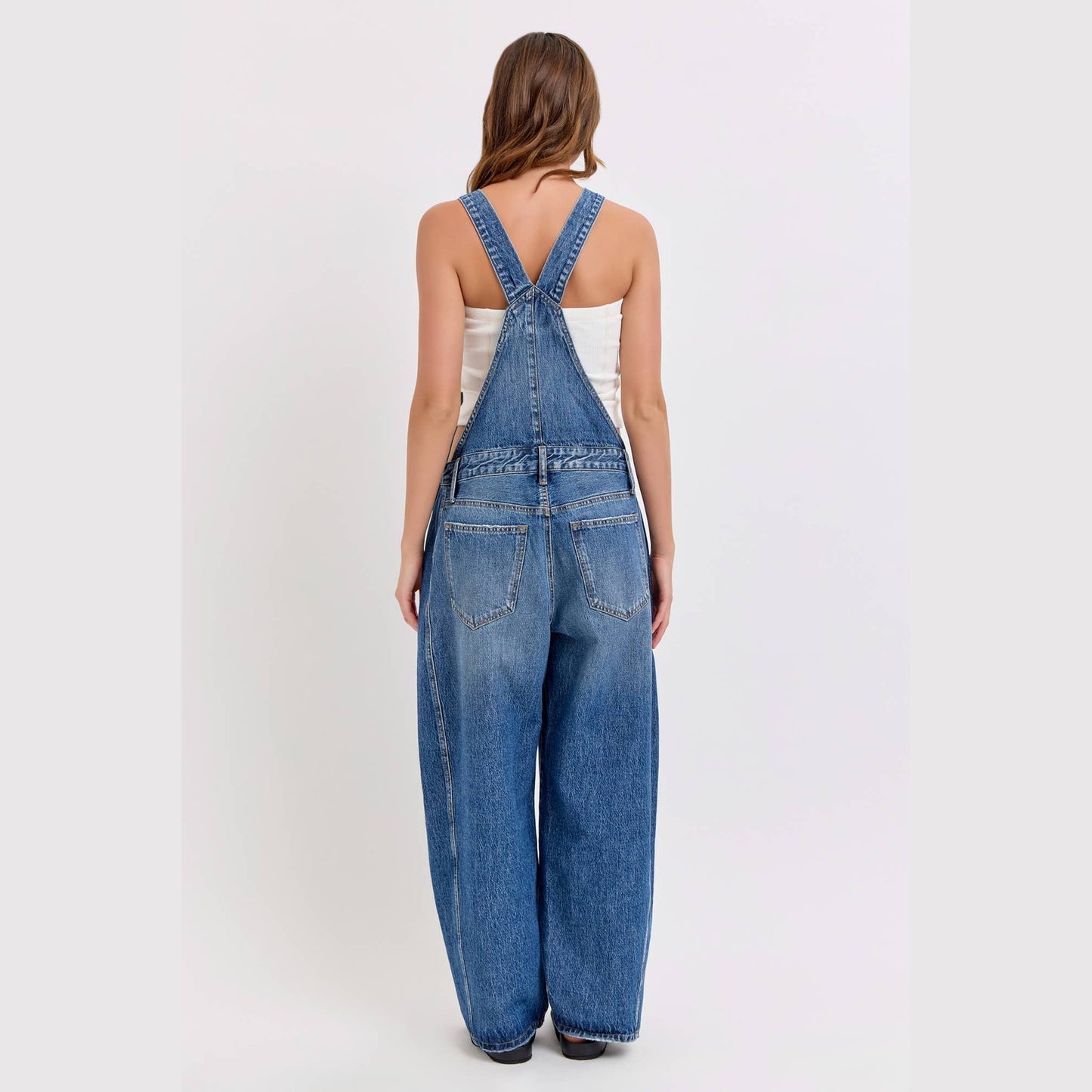 Mid-Waisted Barrel Overall [WV89597BR-M]