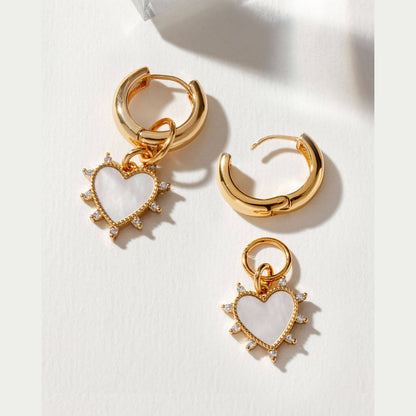 Dolce Cuore Charm Huggie Hoop Earring