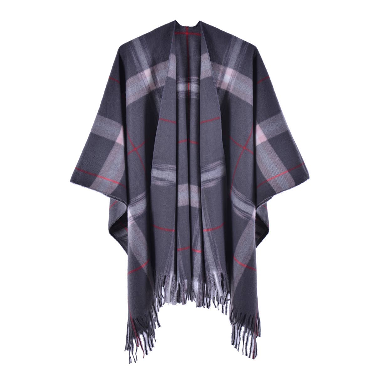 Plaid Tartan Ruana Shawl