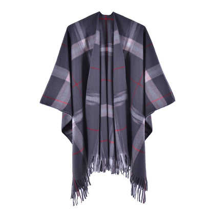 Plaid Tartan Ruana Shawl