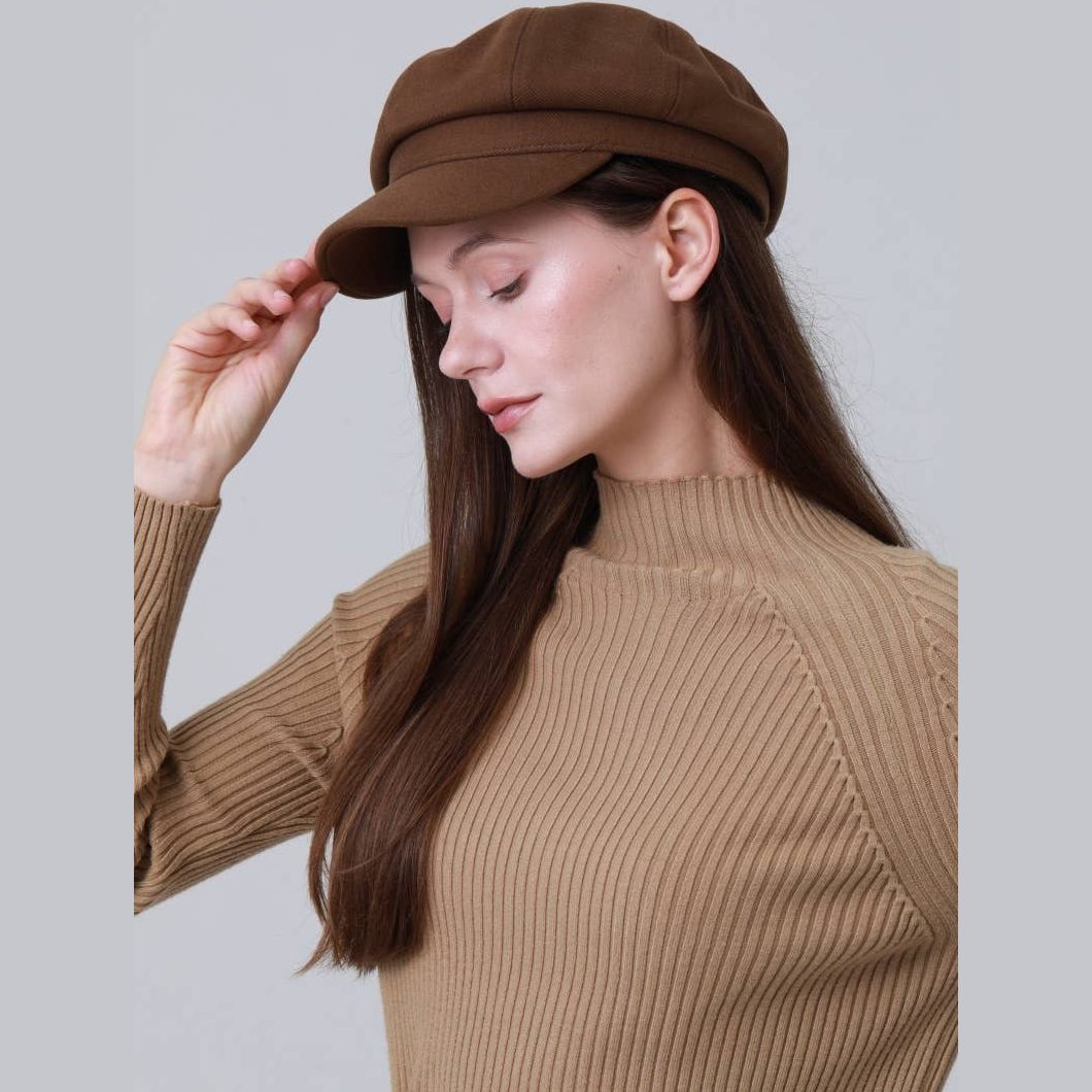 British Vintage Octagonal Cap – Military Cadet Style Hat