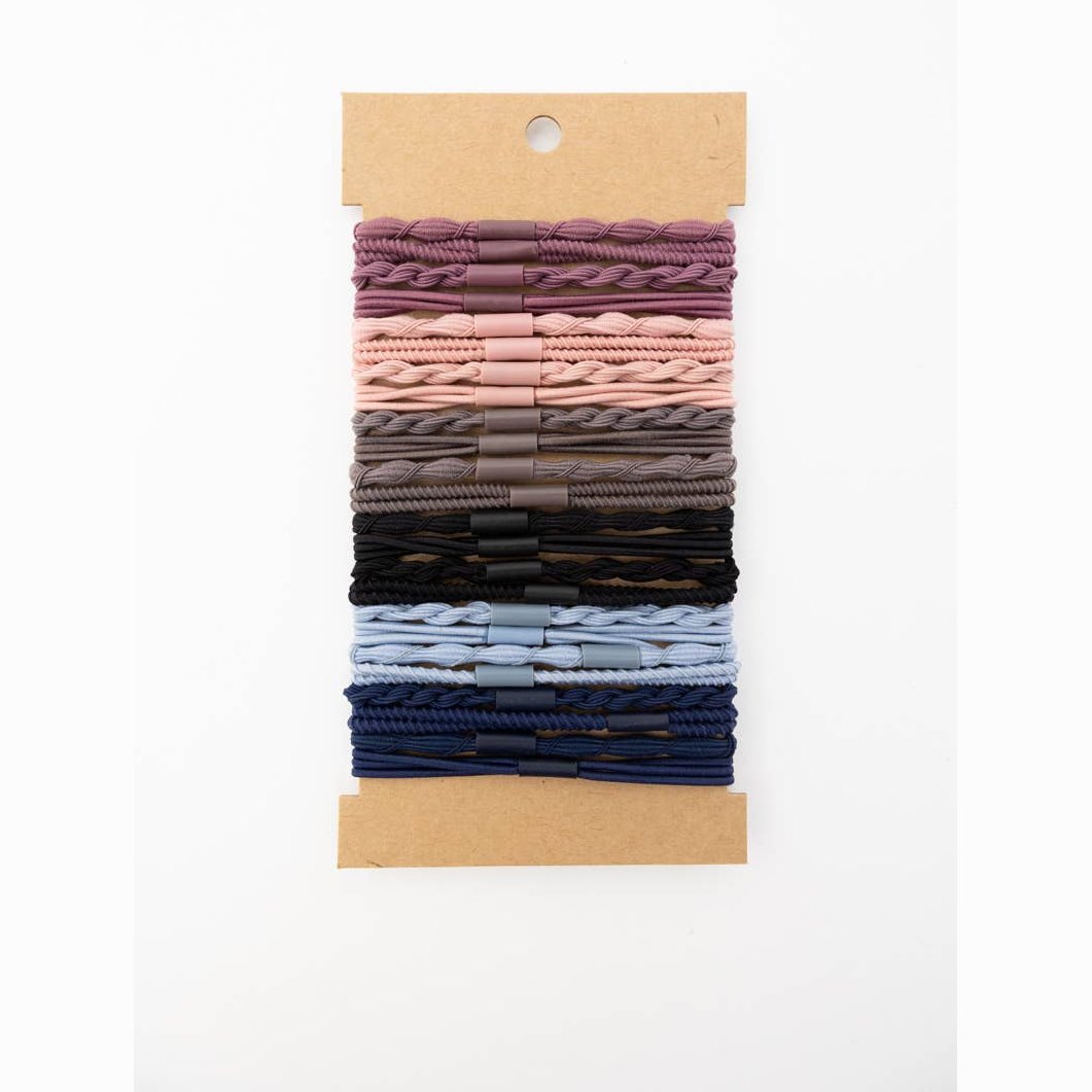 Solid Hues Twisted Stackable Hair Tie Bracelet Set 🥰 - The Feral Market