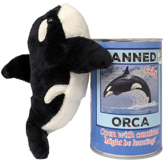 Finley the Canned Orca | Stuffed Animal Plush w/Jokes | Gift - The Feral Market