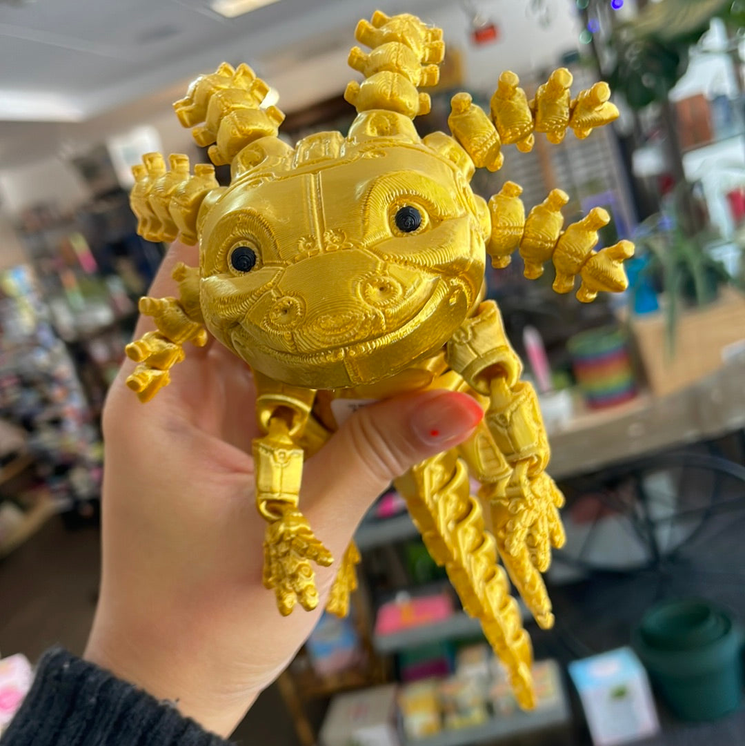 3D Printed Robo Axolotl *Gold*