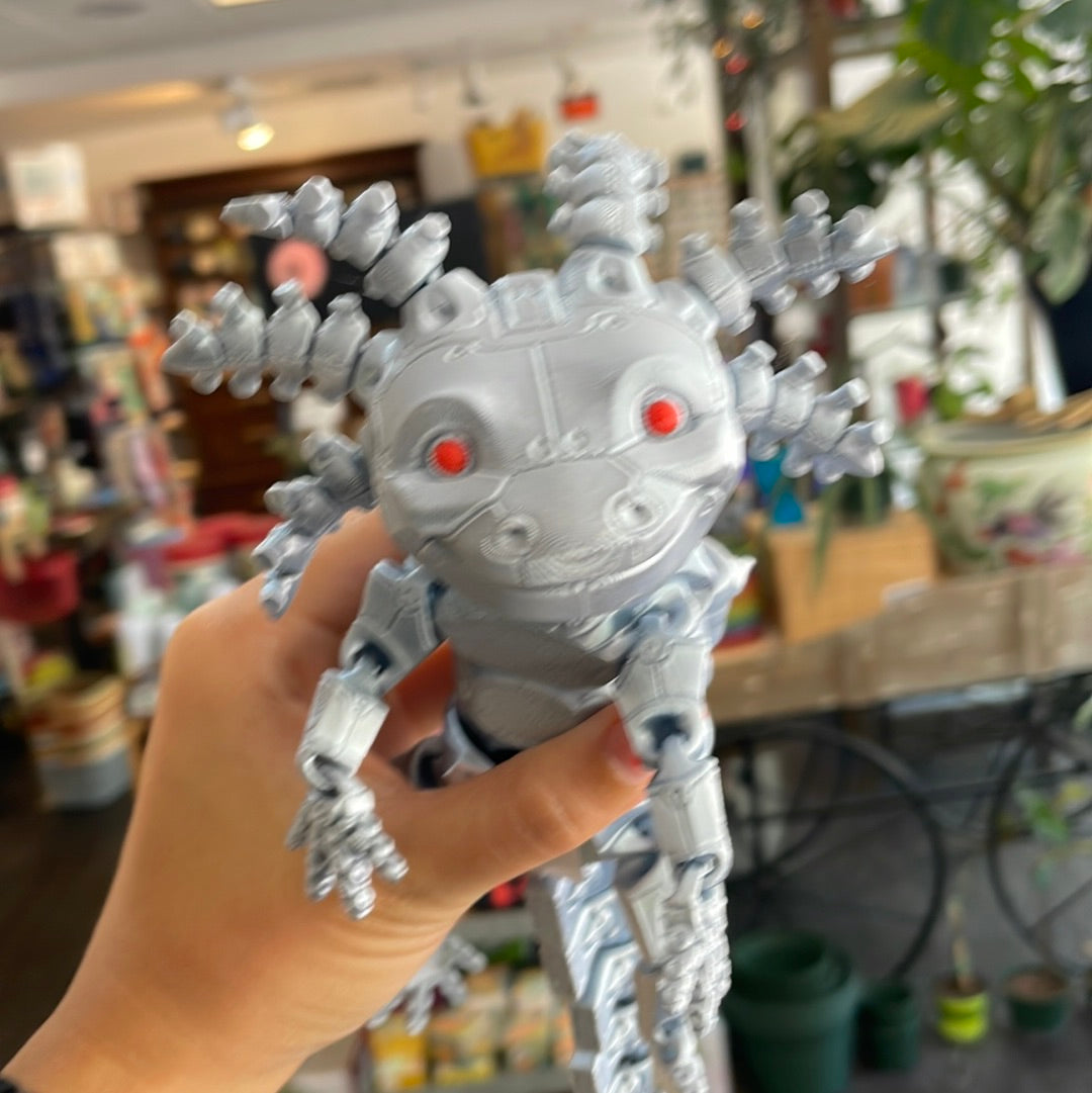 3D Printed Robo Axolotl *Silver*