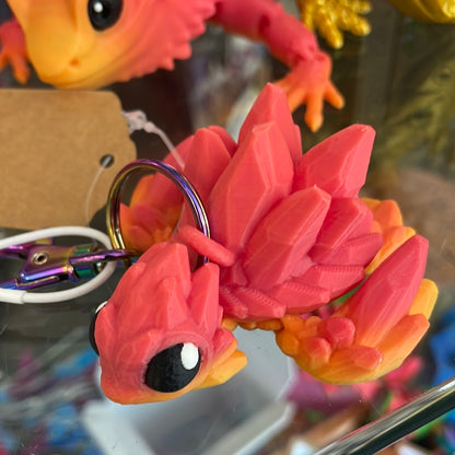 3D Printed Crystal Turtle Keychain *Sunrise*