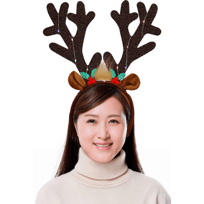 Reindeer Antler Led Light-up Hairband